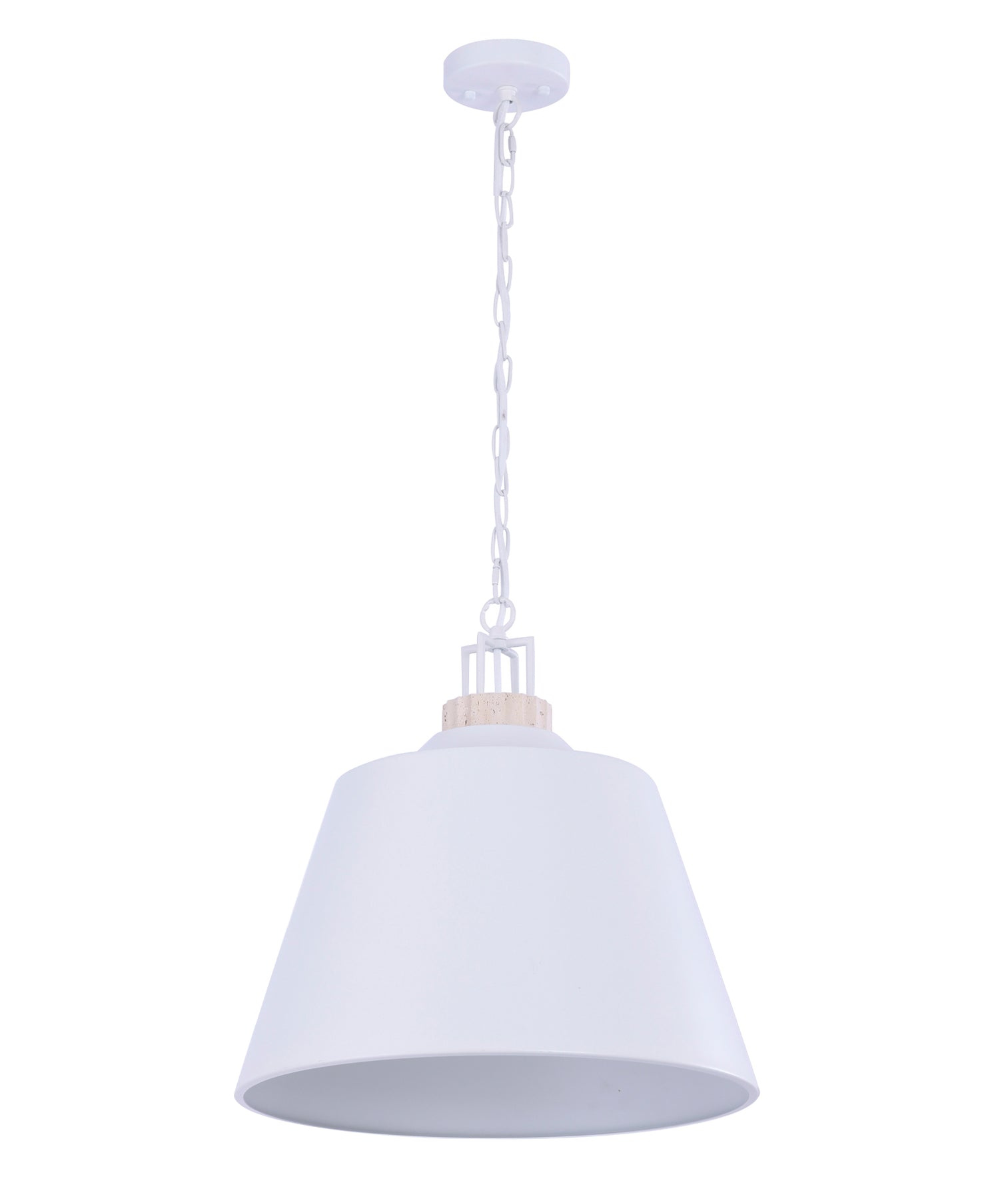 Cloche Bell Shape Pendant Light White & Beige - CLOCHE2