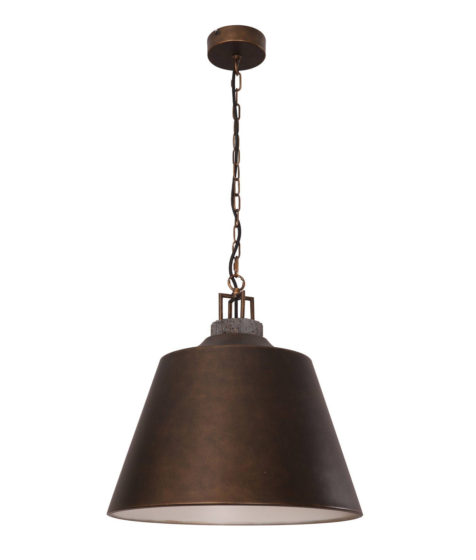 Cloche Bell Shape Pendant Light Antique Brass & Grey - CLOCHE3