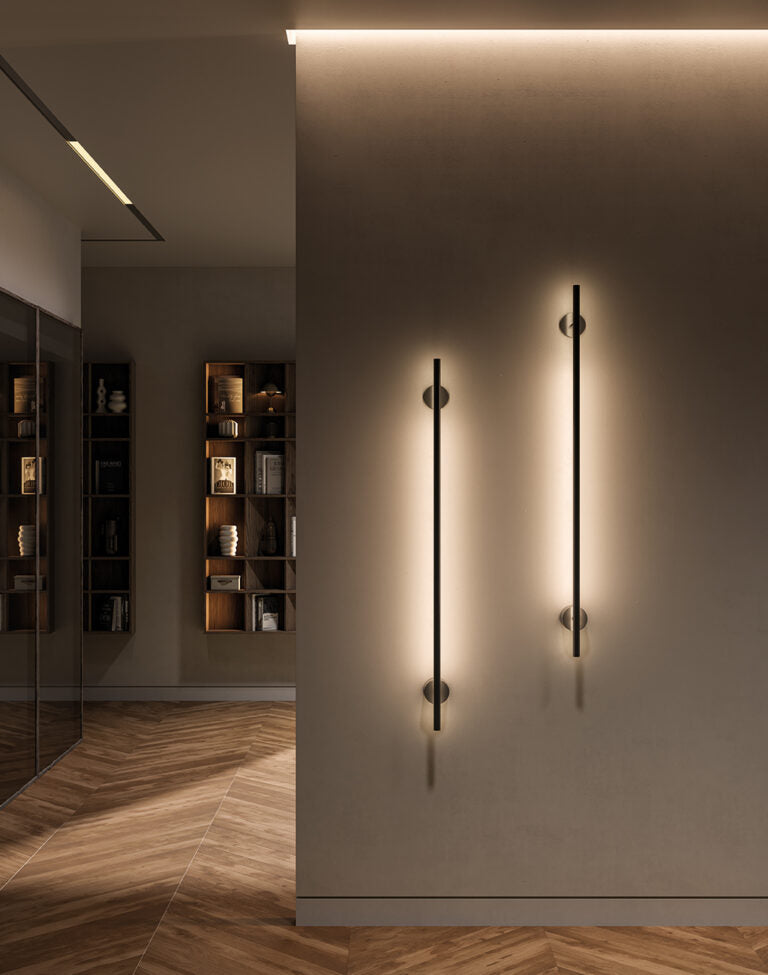 Clock XL LED Wall Light 24W 2700K Matt Black or Matt Brass