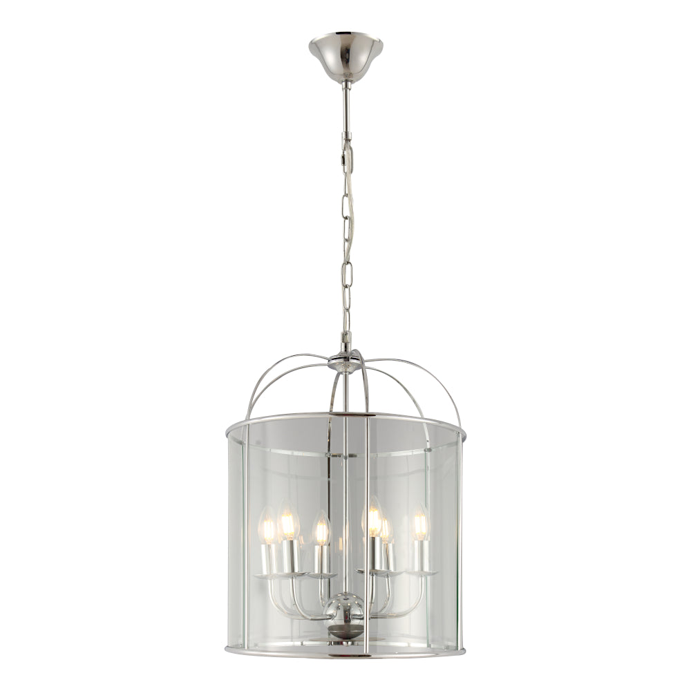 Clovelly 6 Light Pendant Light Chrome - CLOV6PCH