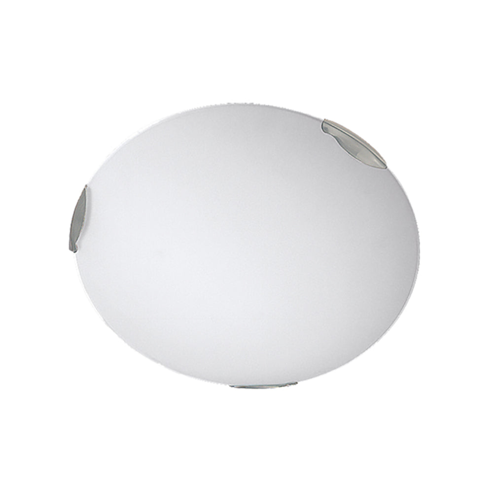 Oyster Light W300mm White / Satin Chrome - CLS8536-SC