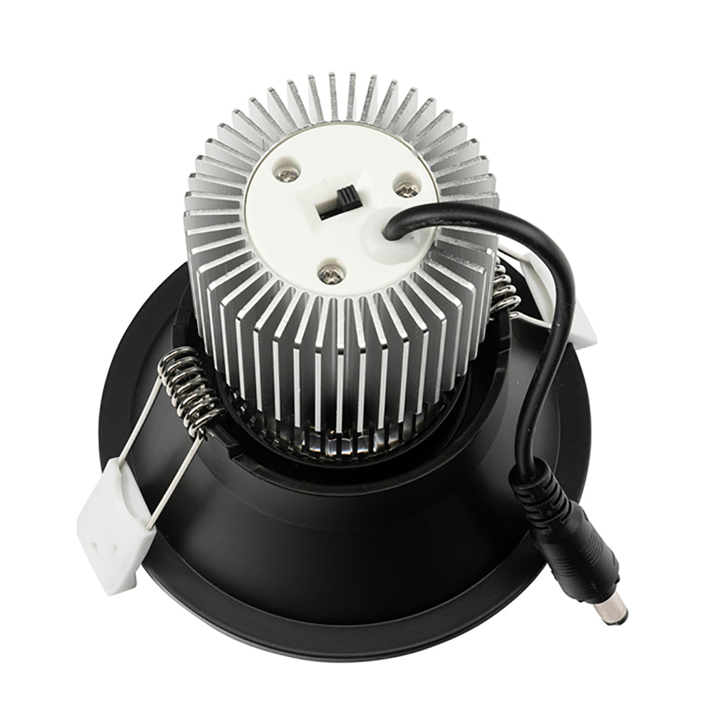 Buy Recessed Downlights Australia Comet Centre Tilt Recessed Low Glare LED Downlight Dimmable Black 10W TRI - COMET01