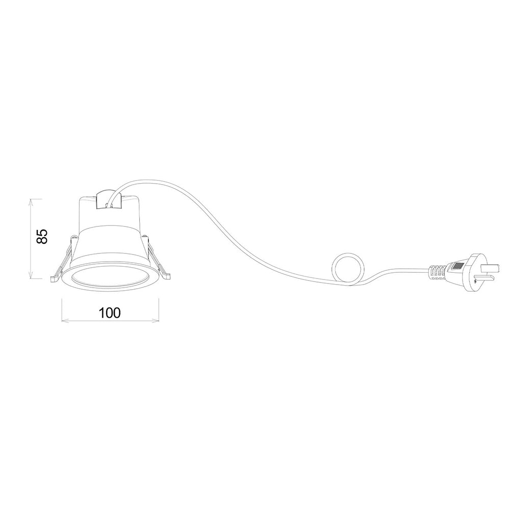 Buy Recessed Downlights Australia Dimmable LED Downlight Low Glare 9W TRI Colour White - COMET06