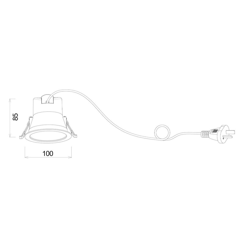 Buy Recessed LED Downlights Australia Comet Round Recessed LED Downlight 9W White Aluminium 3 CCT - COMET08