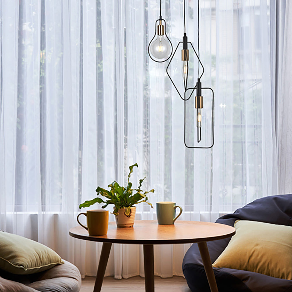 Buy Pendant Lights Australia Contour 1 Light Pendant Black Wire Pear Shape - CONTOUR1