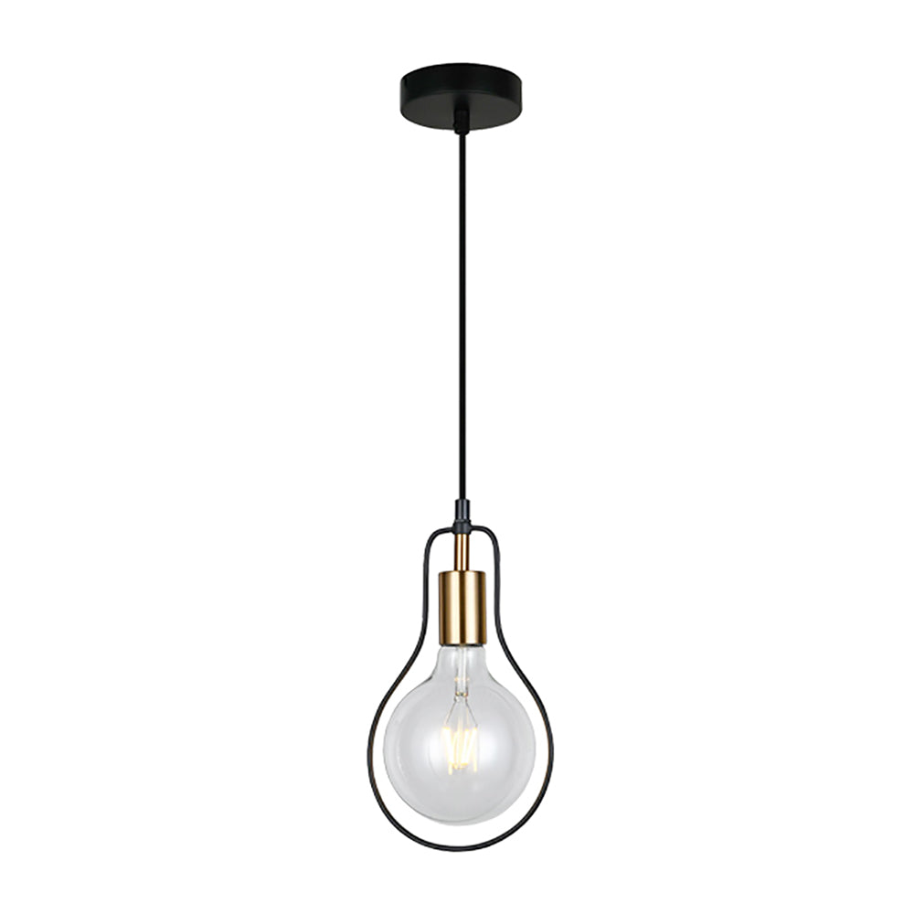 Buy Pendant Lights Australia Contour 1 Light Pendant Black Wire Pear Shape - CONTOUR1