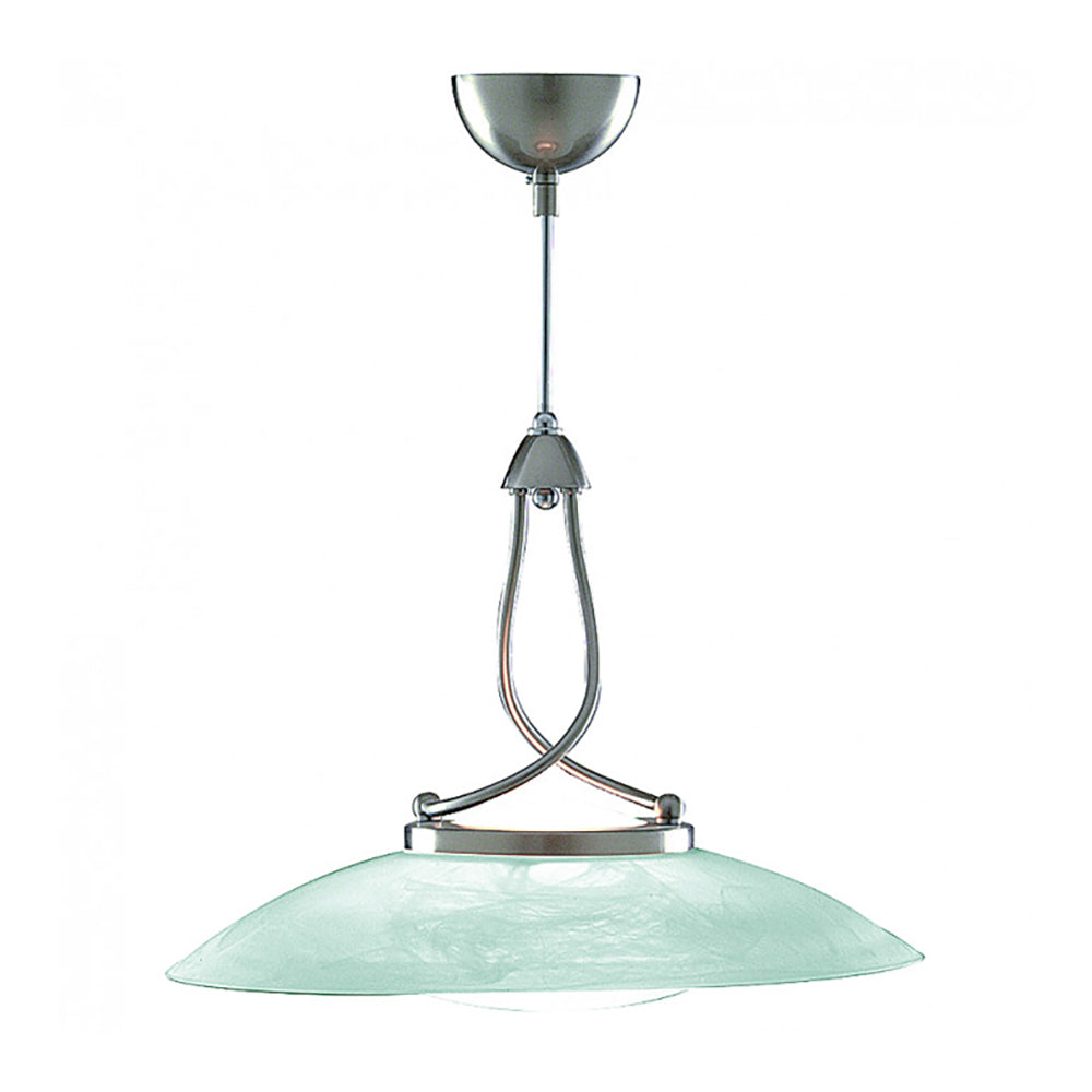 Buy Pendant Lights Australia Pendant Light Satin Chrome / White Glass - CP2176-SC