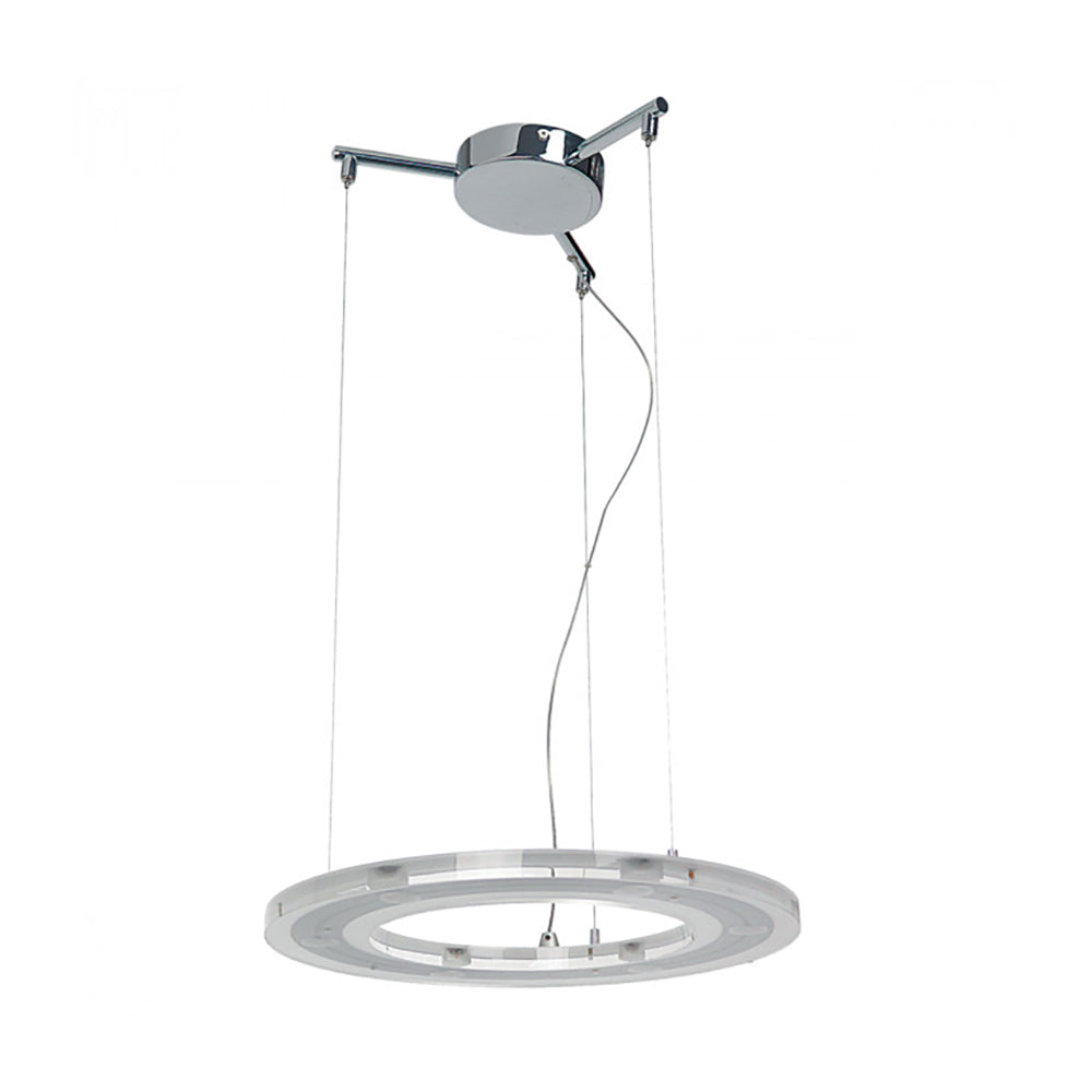 Buy LED Pendants Australia Circle LED Pendant 6 Lights Chrome / Clear Acrylic 3000K - CP226-R6