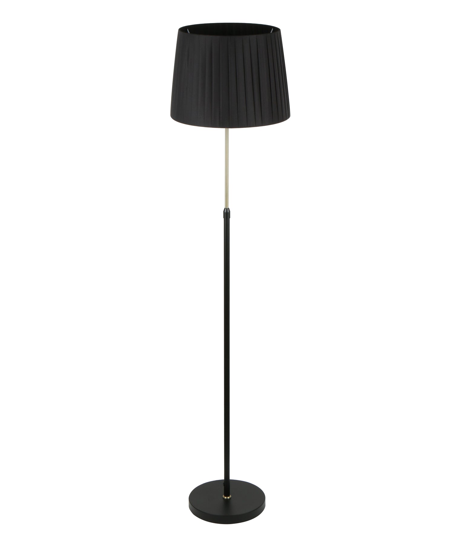 Crecer Height Adjustable Floor Lamp Black & Antique Brass - CRECER-F1