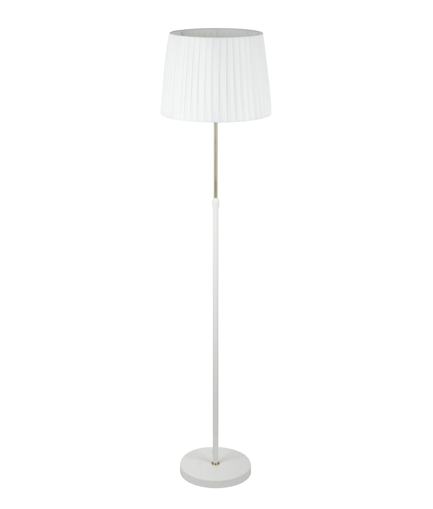 Crecer Height Adjustable Floor Lamp White & Antique Brass - CRECER-F2