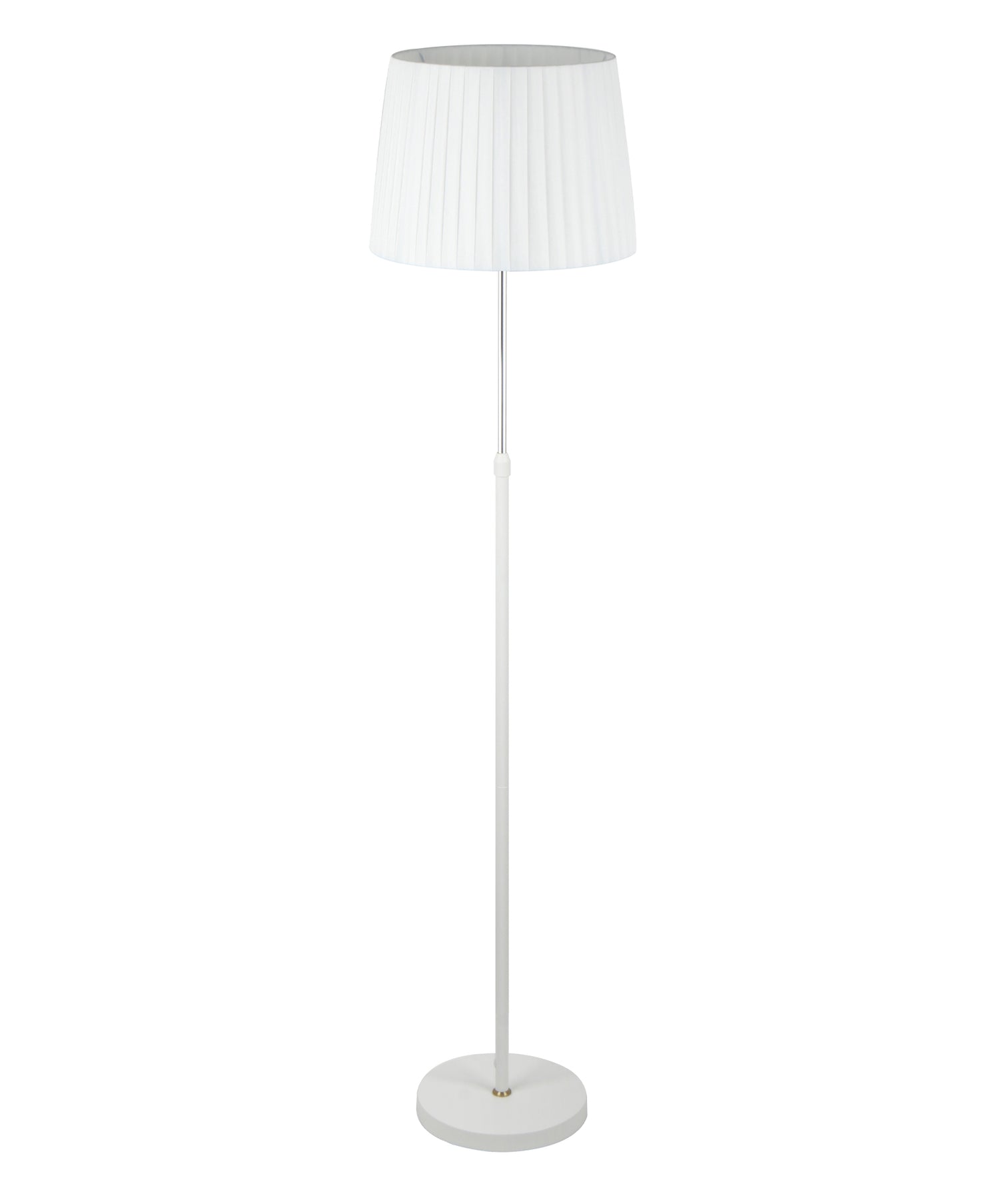 Crecer Height Adjustable Floor Lamp White & Chrome - CRECER-F3