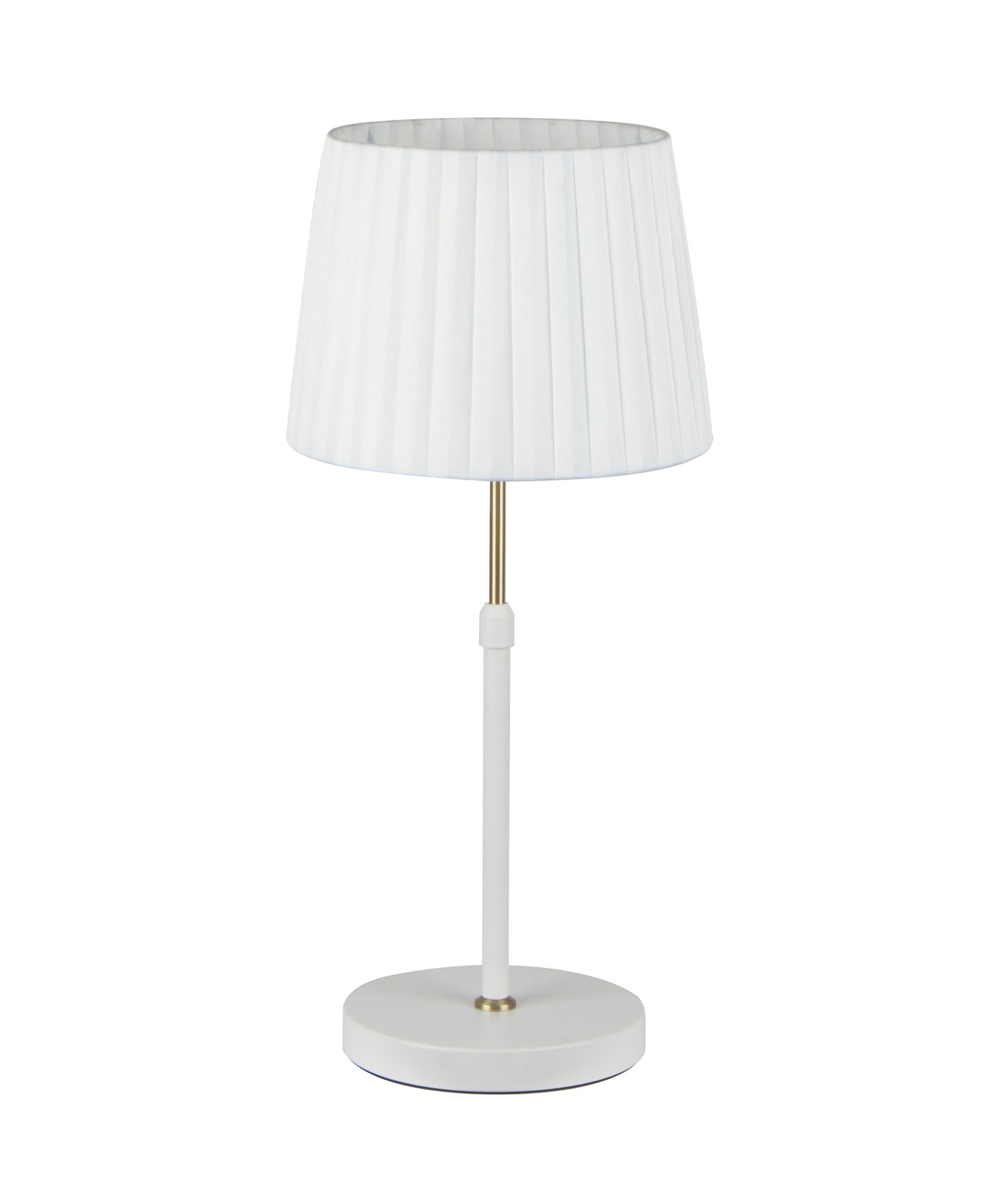 Crecer Height Adjustable Table Lamp White & Antique Brass - CRECER-T2