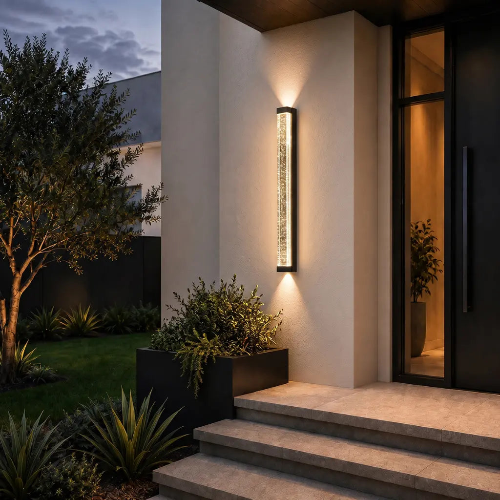 Cresta Large LED Exterior Wall Light 18W 3000K Black - CRESTA EX84-BK