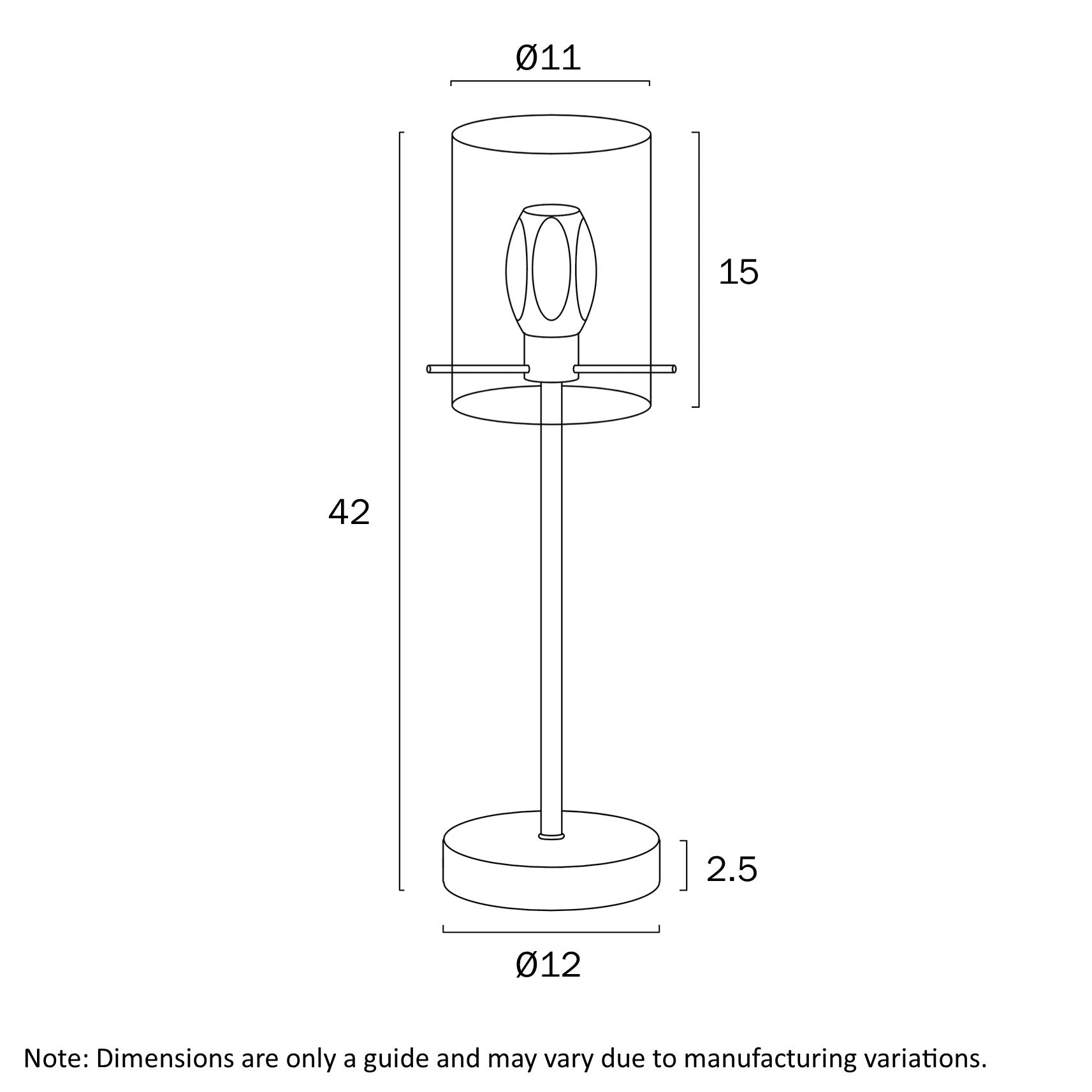 Crevil LED Table Lamp 4W 4000K Antique Gold & Amber - CREVIL TL-AGAM