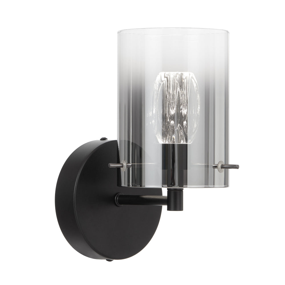 Crevil LED Wall Light 4W 4000K Black & Smoke - CREVIL WB-BKSM