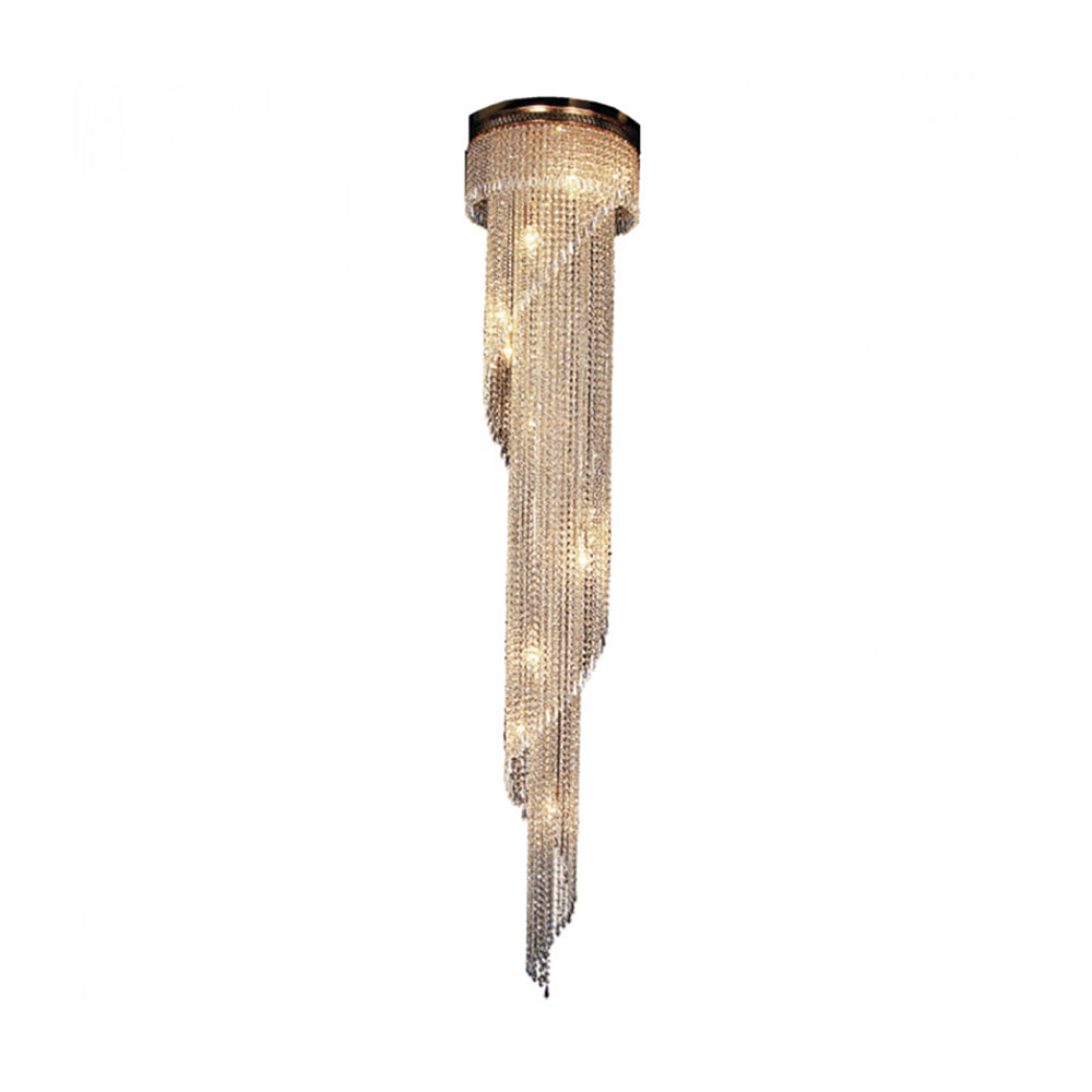 Buy Ceiling Crystals Australia Spiral Ceiling Crystal Gold Crystal - CRI-SPIR-2M