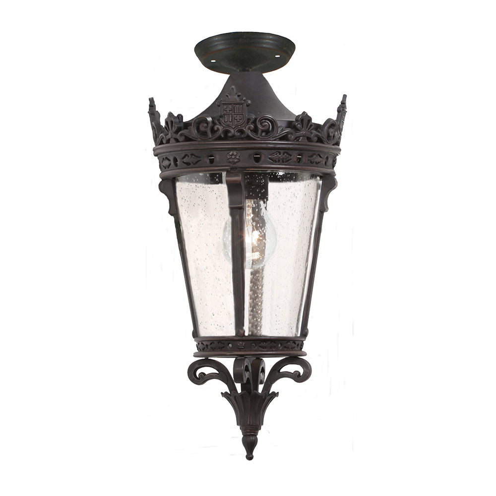 Buy Outdoor Close To Ceiling Lights Australia Crown Close To Ceiling Light Large Under Eave Antique Bronze Aluminium - 1000838
