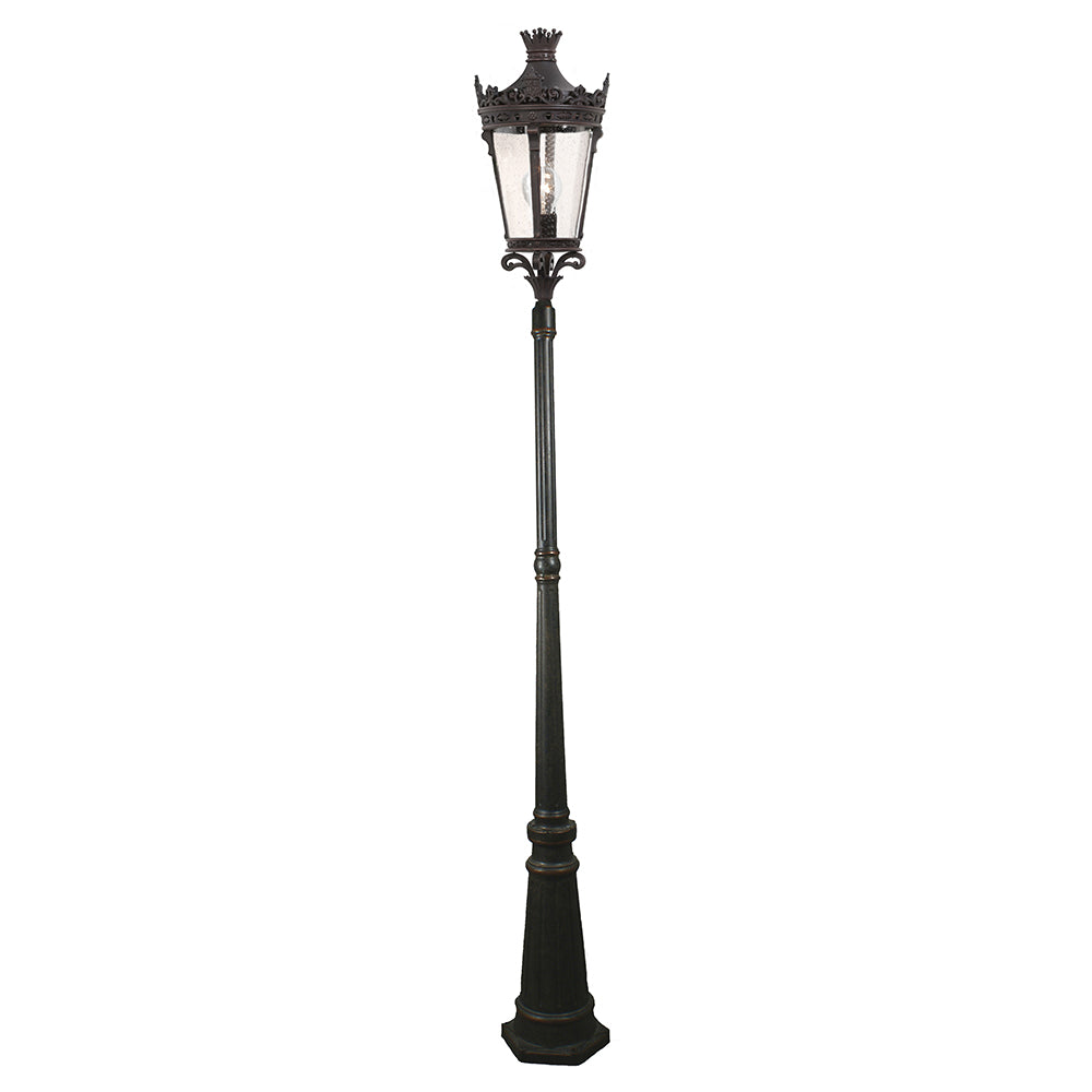 Crown Post Light Large Single Standard 3 Piece Antique Bronze Aluminium - 1000832