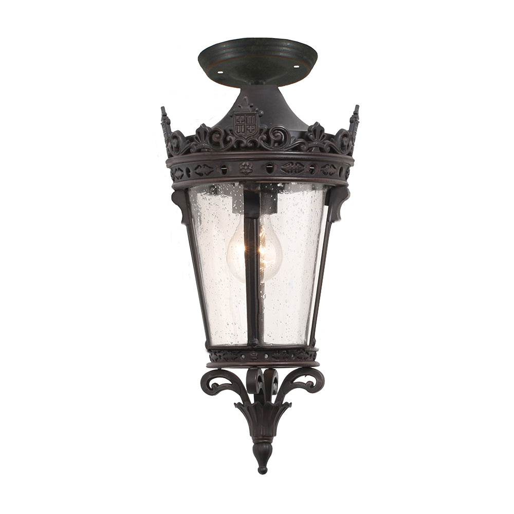 Buy Outdoor Close To Ceiling Lights Australia Crown Close To Ceiling Light Small Under Eave Antique Bronze Aluminium - 1000839
