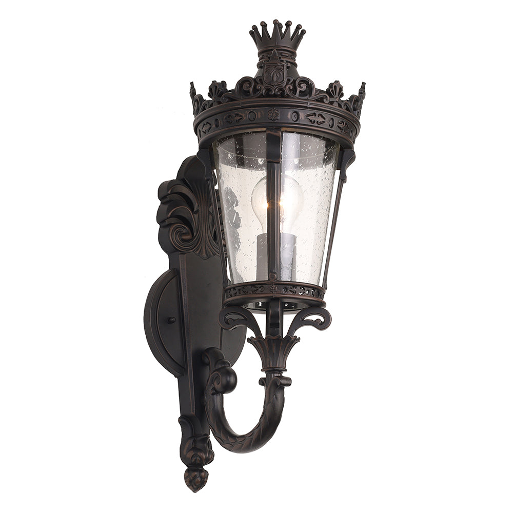 Buy Exterior Wall Lights Australia Crown Exterior Wall Light Small Antique Bronze Aluminium - 1000831