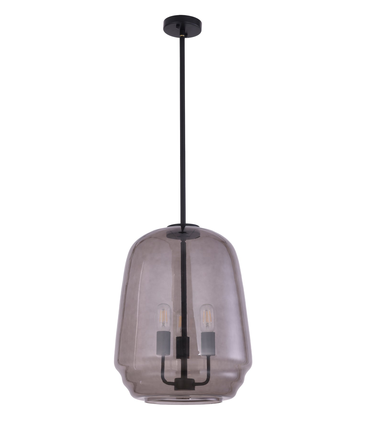 Cuad Interior Round Pyramid Pendant Light Smokey Black - CUAD1