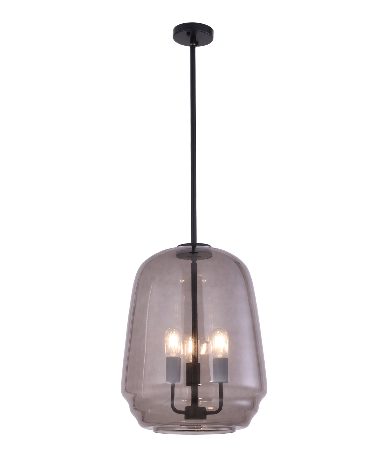 Cuad Interior Round Pyramid Pendant Light Smokey Black - CUAD1