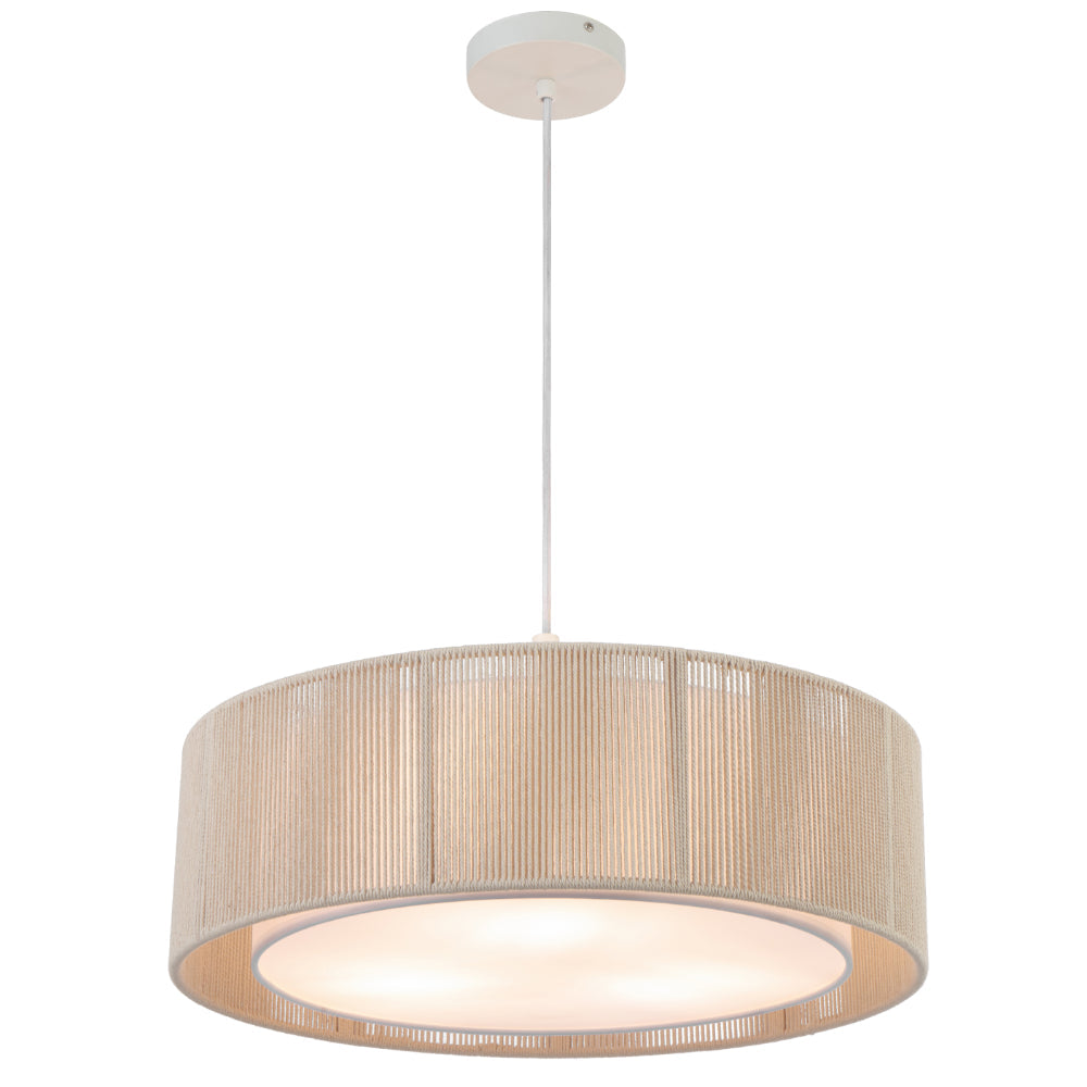 Cusco 500mm Pendant Light Natural & White - CUSCO PE50-NATWH