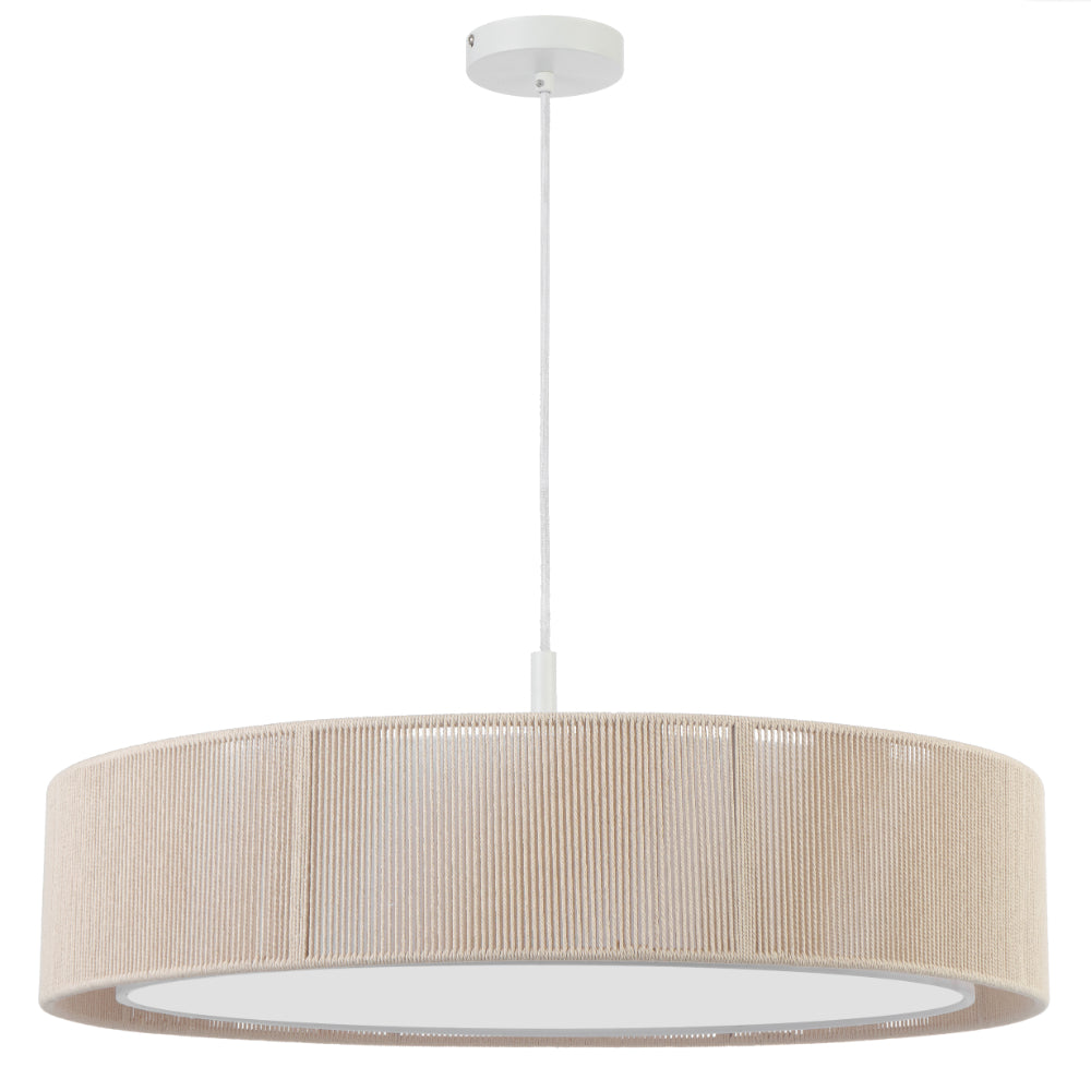 Cusco 700mm Pendant Light Natural & White - CUSCO PE70-NATWH