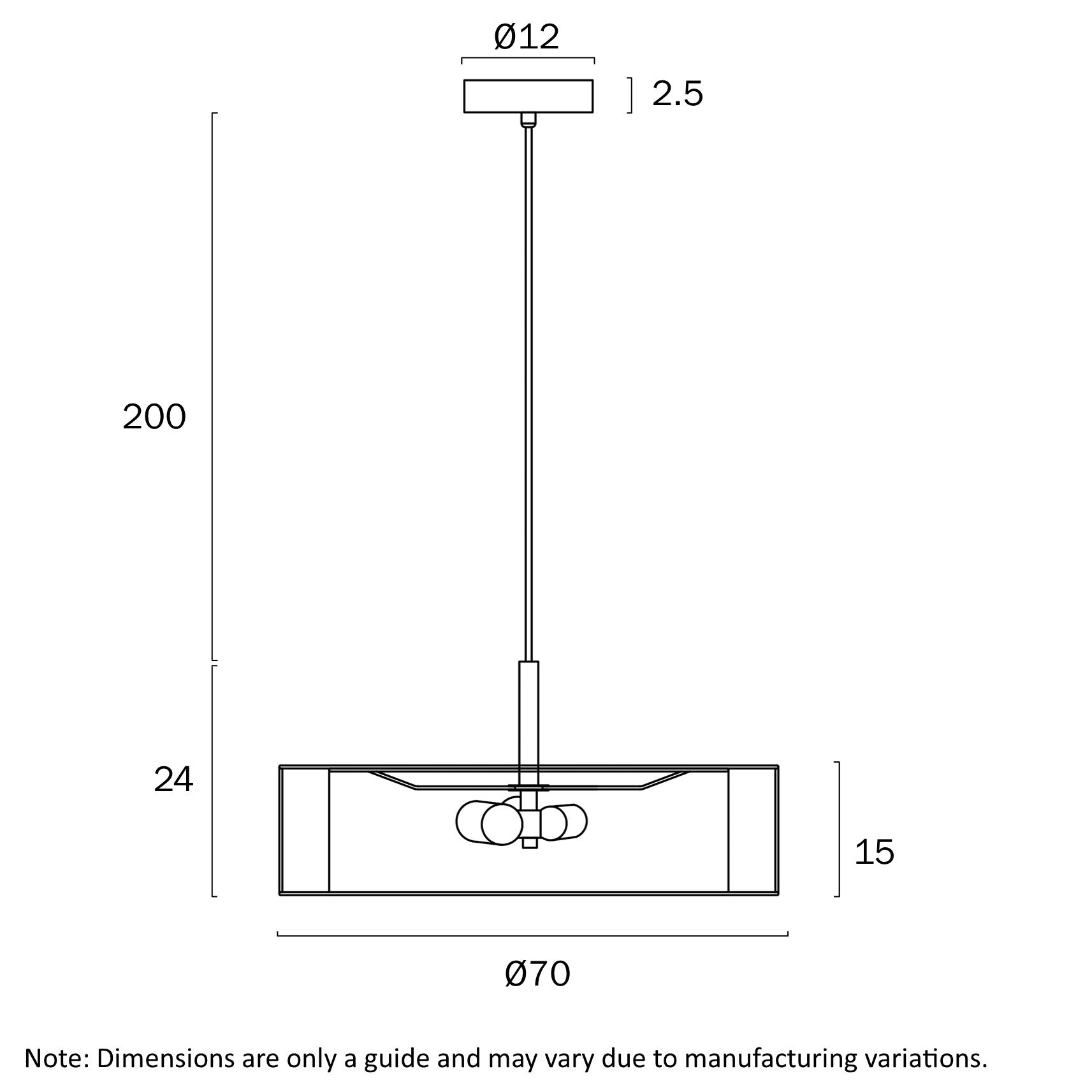 Cusco 700mm Pendant Light Natural & White - CUSCO PE70-NATWH