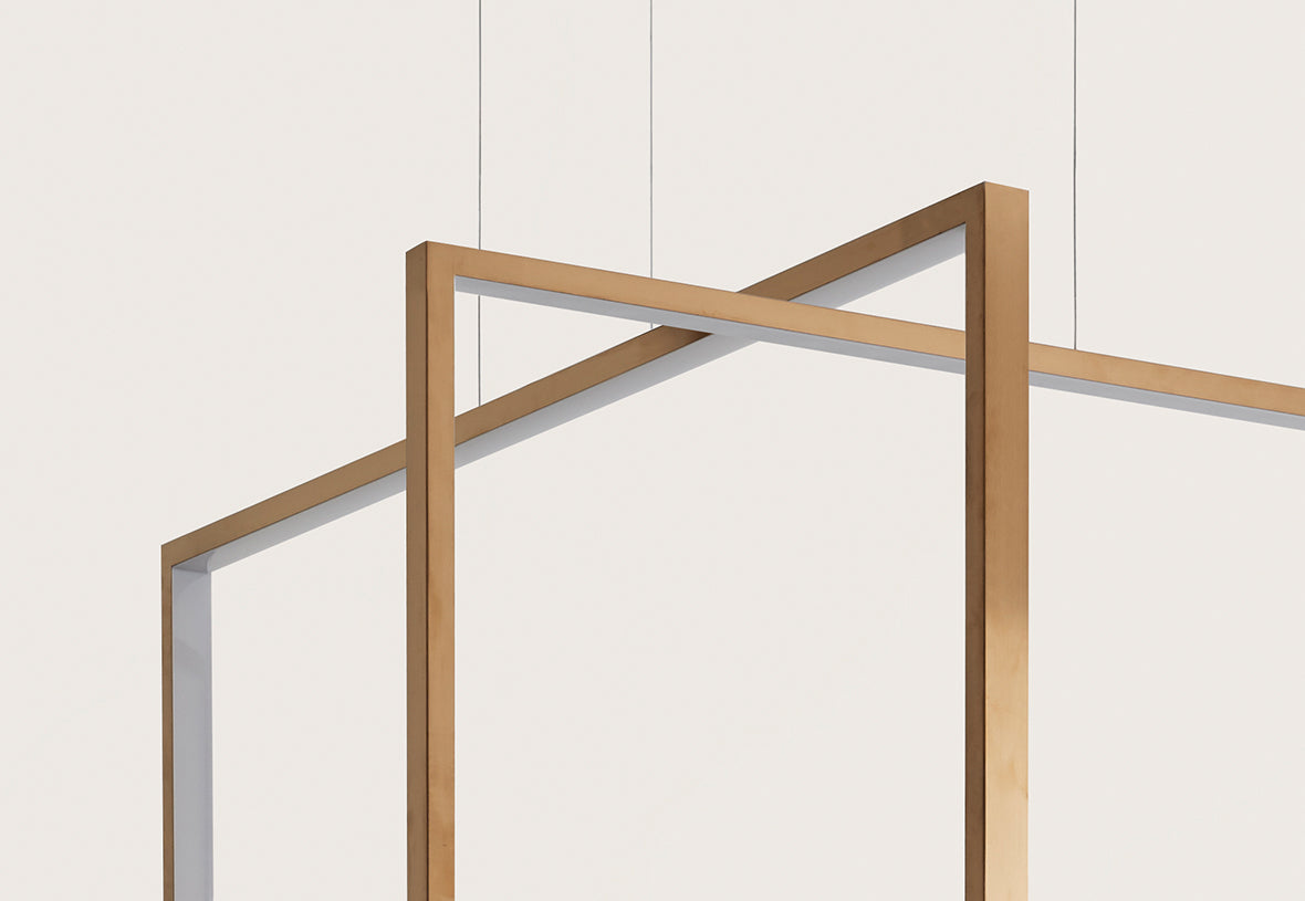 Frame 1200mm Pendant Light 36W 3000K Bronze or Matt Black