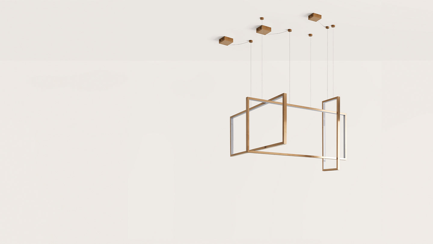 Frame 300mm Pendant Light 22W 3000K Bronze or Matt Black