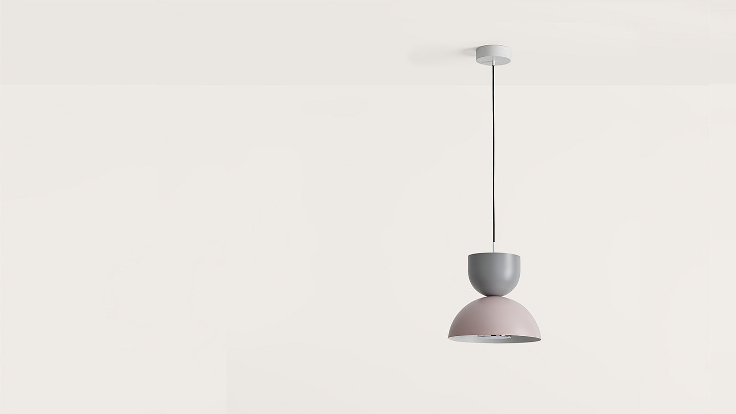 Gamma LED Pendant Light 9W 3000K Chrome & Matt Black - ARO.C1081/CHR-TBC/TBC