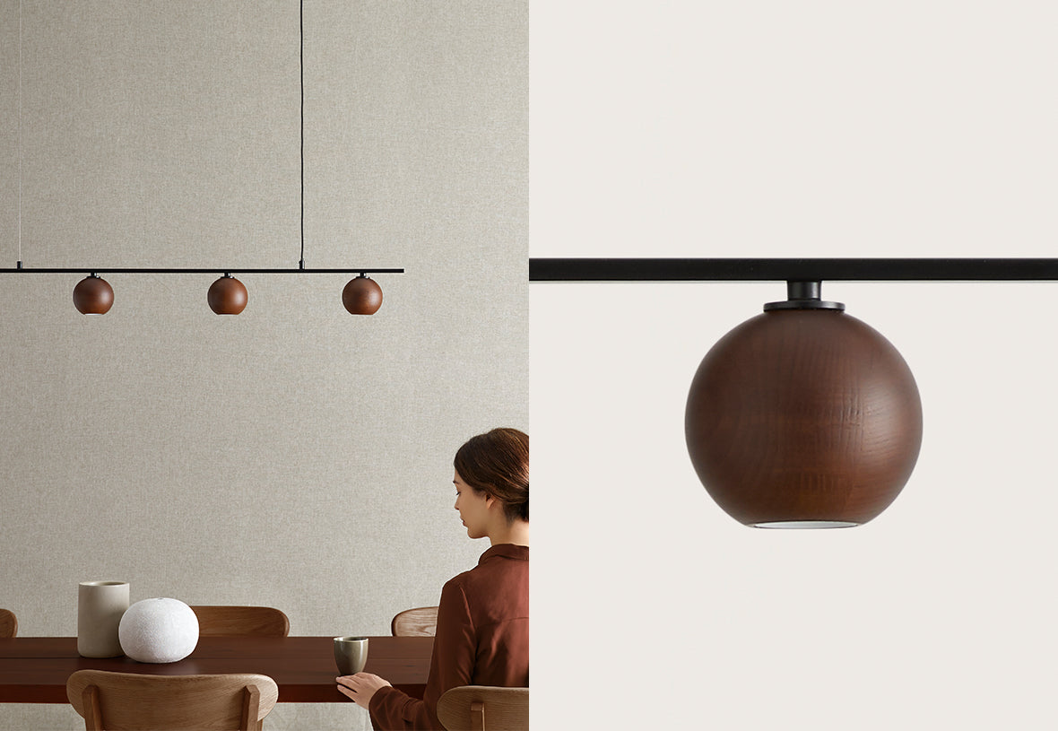 Lita LED LInear Pendant 3W 3000K Matt Black or Walnut