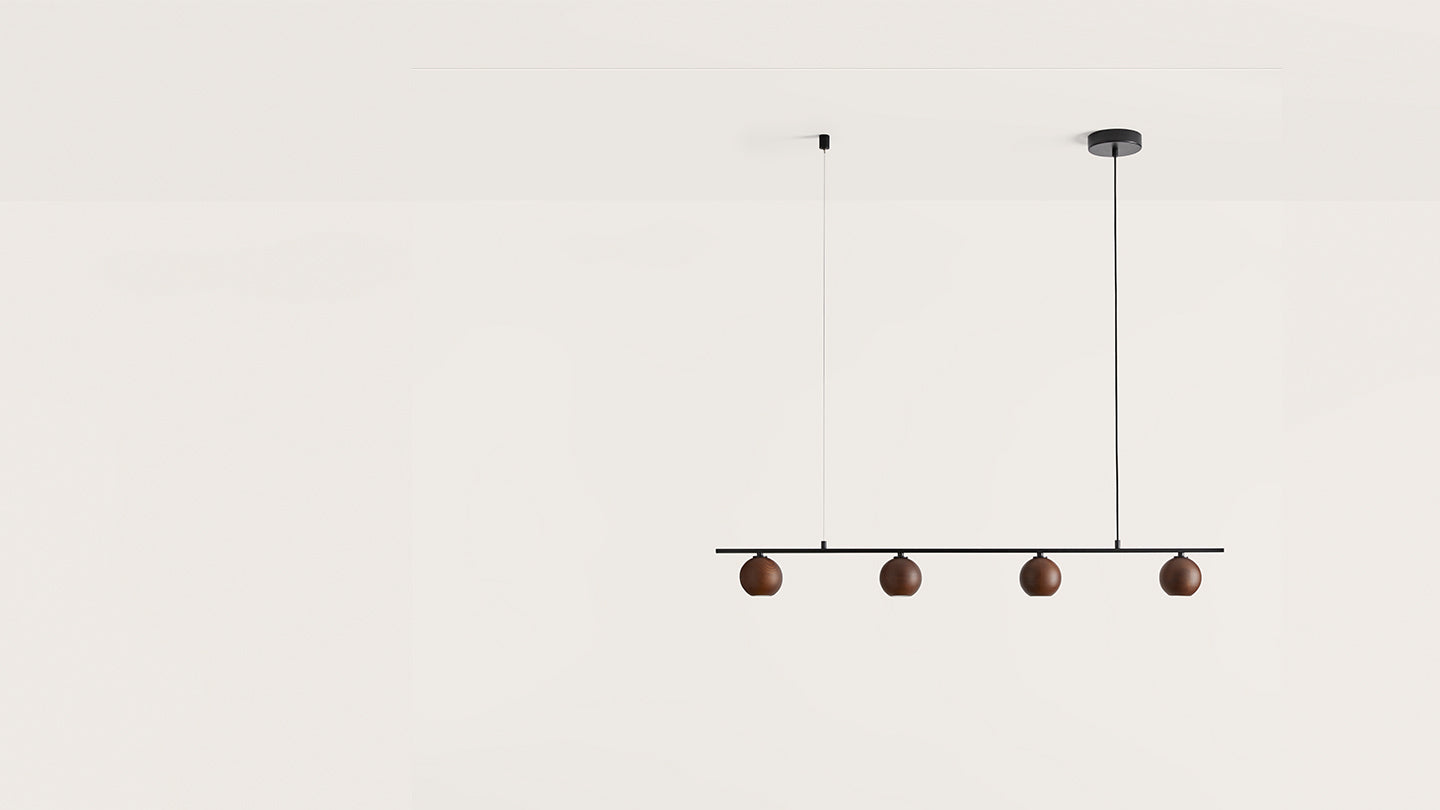 Lita LED LInear Pendant 3W 3000K Matt Black or Walnut