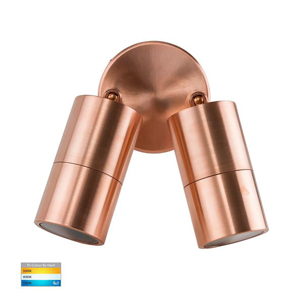 Tivah Exterior 2 Spotlights Adjustable Solid Copper 3CCT - HV1315T