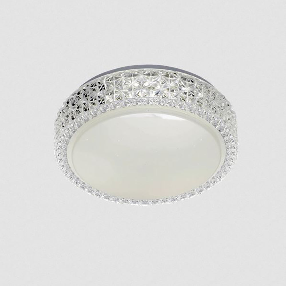 Buy LED Oyster Lights Australia Amelia LED Oyster Light 18W Opaline Metal 3CCT - AMELIA OY28-3C