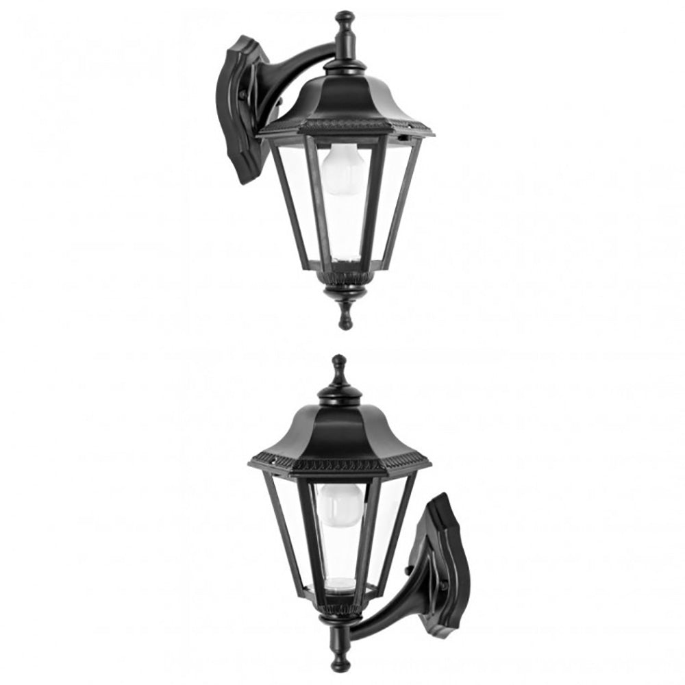 Buy Outdoor Wall Lanterns Australia Castra Outdoor Wall Lantern Black Resin - DUW8100-BL