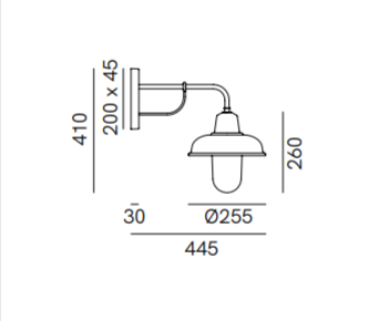 Contrada Straight Outdoor Wall Light Transparent - IL.243.25.ORT