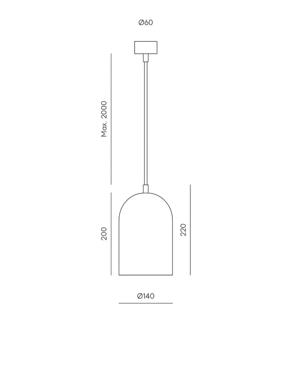 Copo Pendant Light Nude & Matte Gold - ARO.C1085/ORO/NCS S2010Y50R