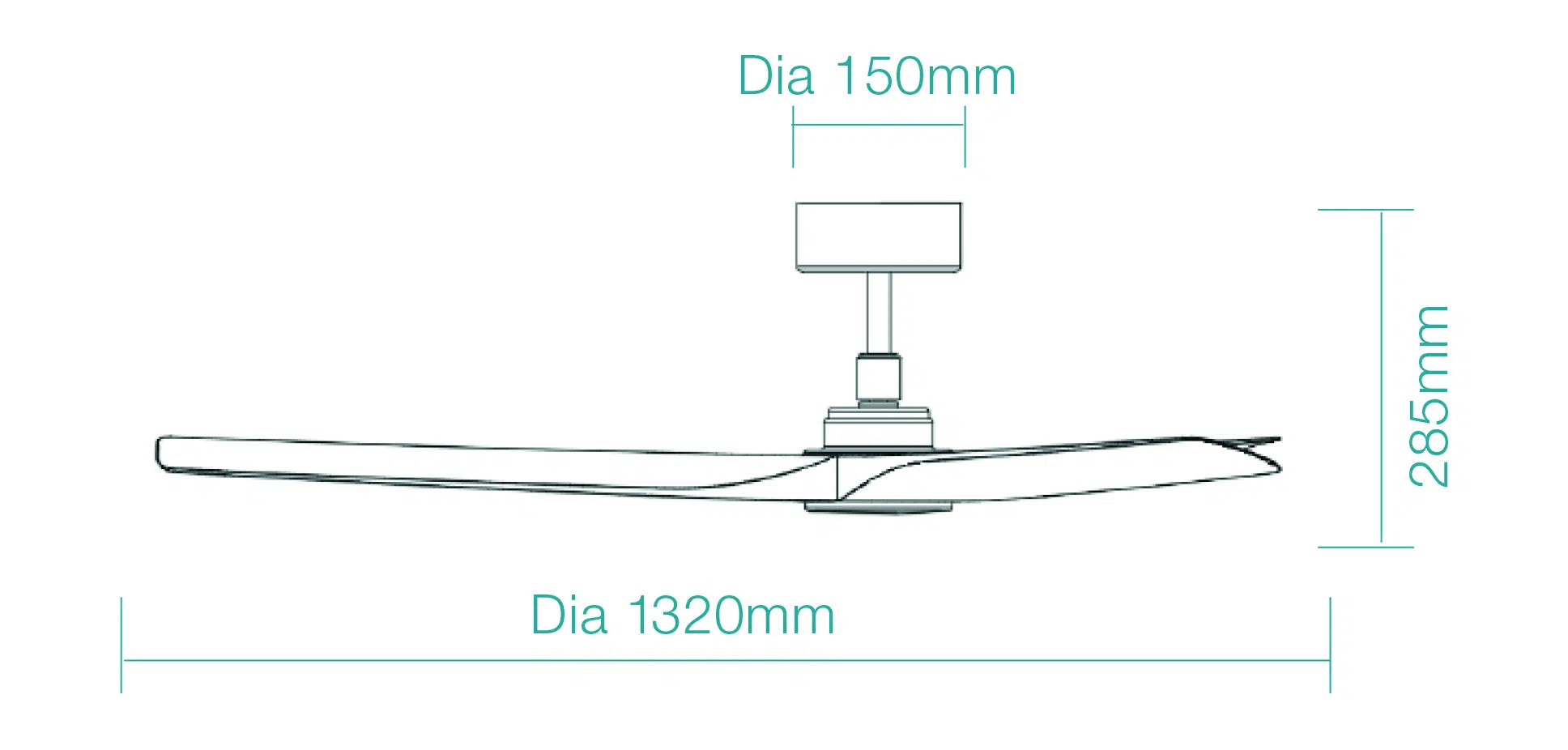 Cordoba DC Ceiling Fan With LED Light 52" 3 Blade Matt White & Oak With WIFI Remote - MCDC1333WO