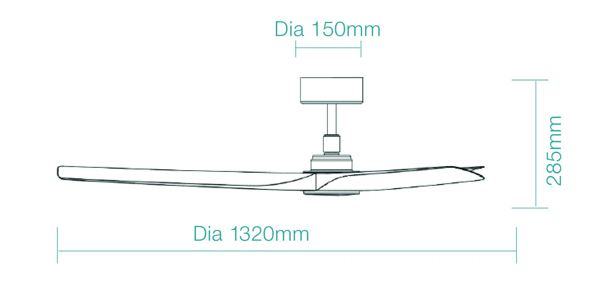 Cordoba DC Ceiling Fan 52" 3 Blade Matt White & Oak With WIFI Remote - MCDC133WO
