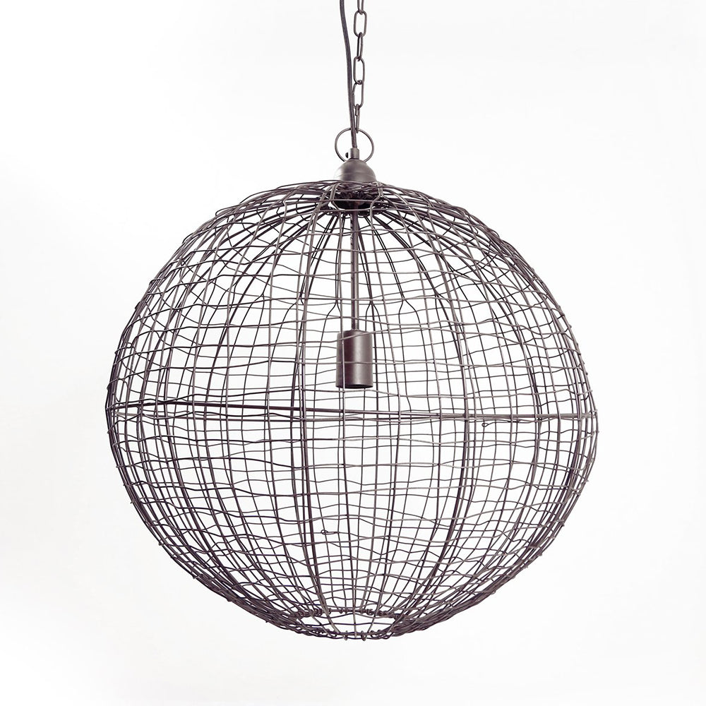 Buy Pendant Lights Australia Cray Ball Medium 1 Light Wire Weave Ball Pendant Antique Copper - ZAF10320