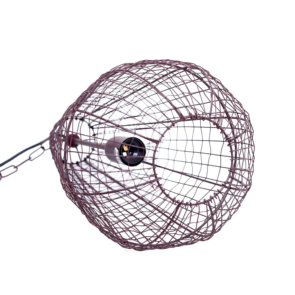 Buy Pendant Lights Australia Cray Pot Small 1 Light Wire Weave Teardrop Pendant Antique Copper - ZAF10322