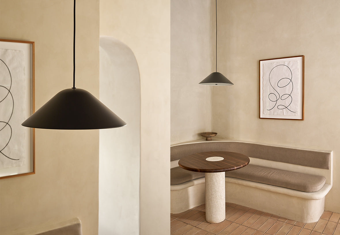 Damo Pendant Light Matte Black or Matt Brass