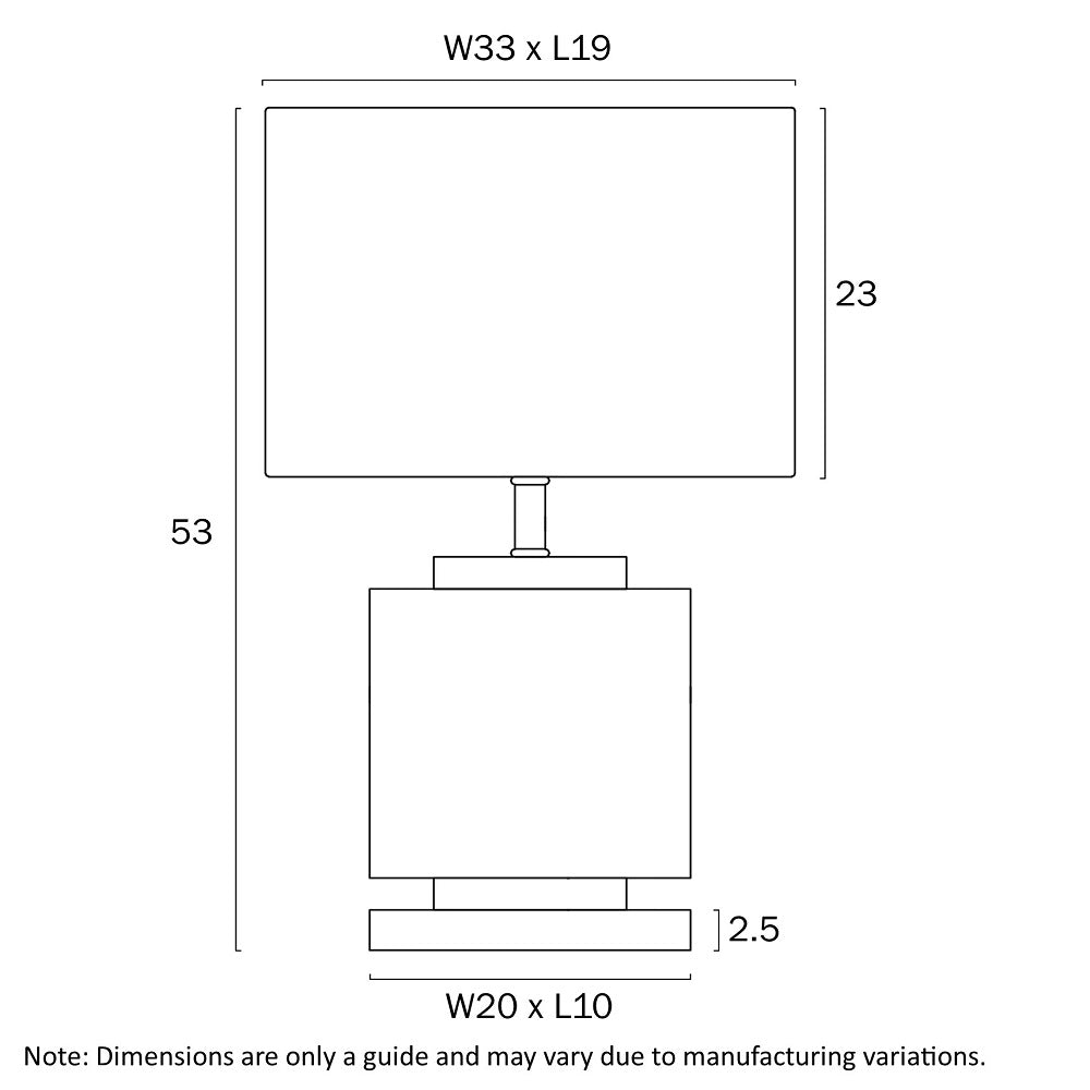 Dana Table Lamp Gold / White - DANA TL-AGWHM