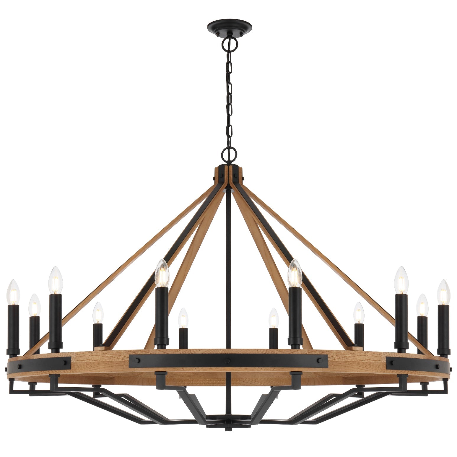 DARIEN Pendant 12 Lights Ash & Black Matt - DARIEN PE12-ASH