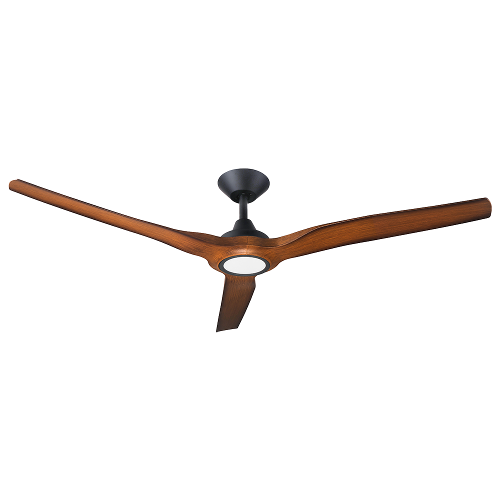 Radical 2 DC Ceiling Fan 60" with LED Matt Black & Koa Finish Blades - DC2446
