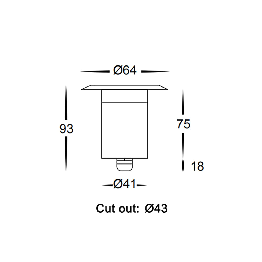 Buy Deck Lights Australia Exterior LED Deck Light Copper 12V 3W 6000K IP67 - DECK04