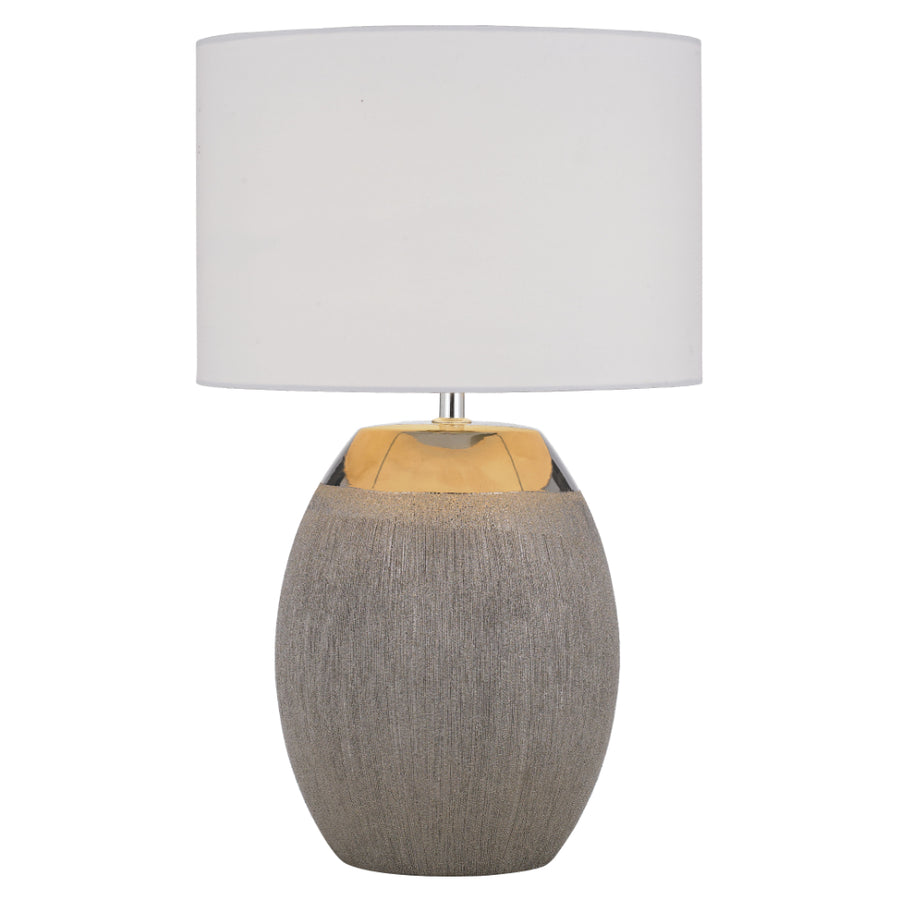 Dillion Table Lamp Silver Base With White Shade - DILLION TL-SLWH