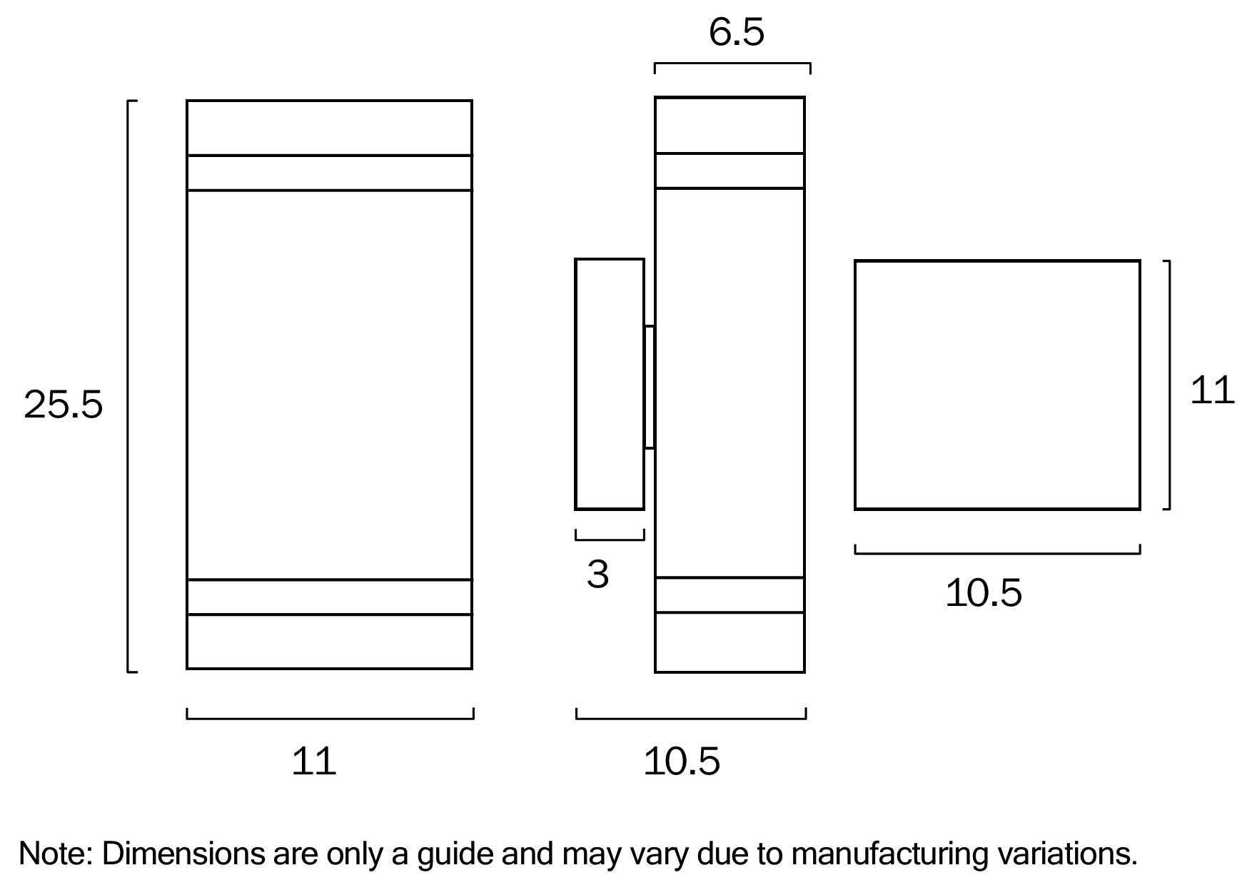 Dixon Up-Down Wall Light IP44 Black - DIXON EX2-BK